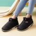 Women Warm Plush Waterproof Elastic Band Indoor Slippers