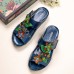  Flowers Decoration Wedges Hook   Loop Comfy Sandals